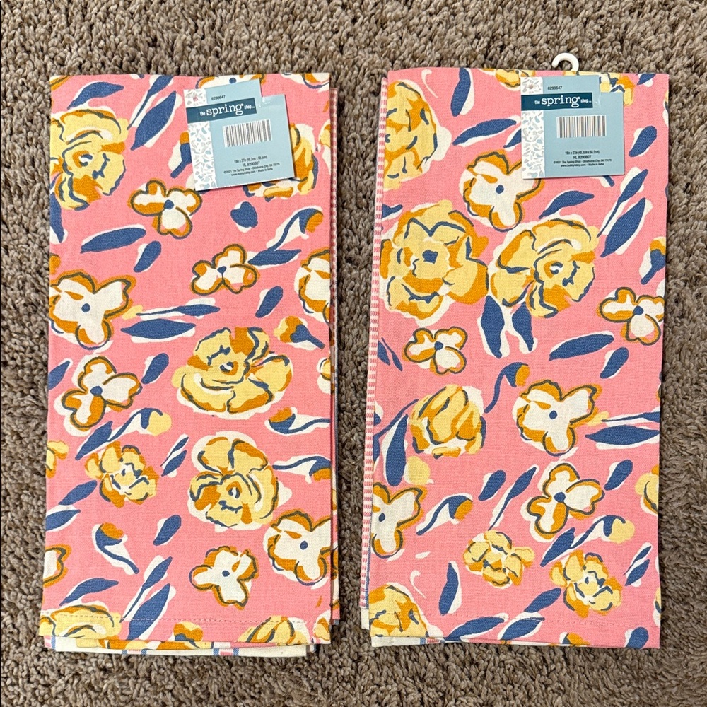 Hobby Lobby Floral & Stripes Kitchen Towels